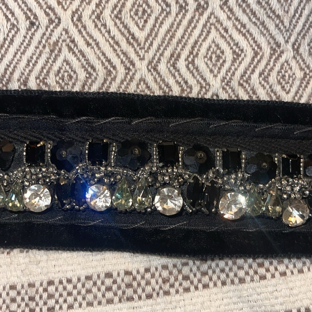 Prada Vintage Beaded Velvet Belt - Picture 3 of 6